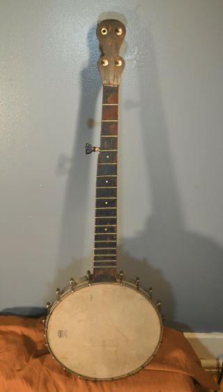 Vintage T R T Montin Open Back 5 String Banjo Clawhammer 1900 Ez Project