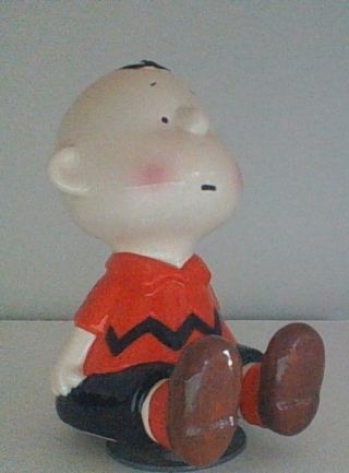 Vintage Peanuts Snoopy Charlie Brown Schimid Music Box Figurine Htf
