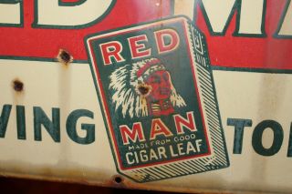 Vintage 1930 ' s Red Man Chewing Tobacco Gas Oil 22 