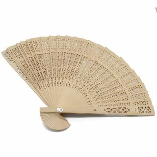 50Pcs Personalized Engraved Wood Folding Hand Fan Wooden Fold Fans Customized 4