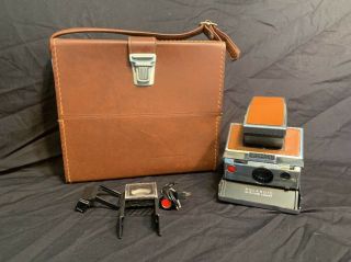 Vintage Polaroid Sx - 70 Land Camera With Case Leather