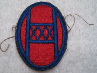 US ARMY WWII 30TH INFANTRY DIVISION GREAT LOOKING WORN ? VINTAGE PATCH 4