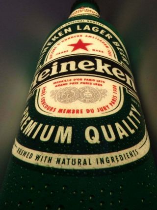 Vintage Heineken Light Up Beer Bottle Sign Man Cave Bar Neon