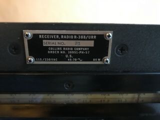 Vintage Collins R - 388/URR Military Ham Radio Receiver 2