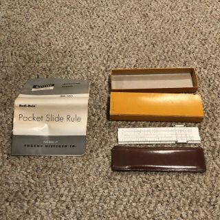 Vintage 1950’s Dietzgen 1771,  5 in slide rule Redi Rule W/Box And Instructions 2