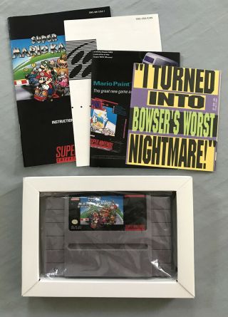 Old Vintage 1992 1990 ' s Mario Kart Video Game SNES Nintendo Box Complete 3