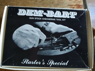 Vintage Dem - Bart Gun Stock Checkering Tool Kit Starter 