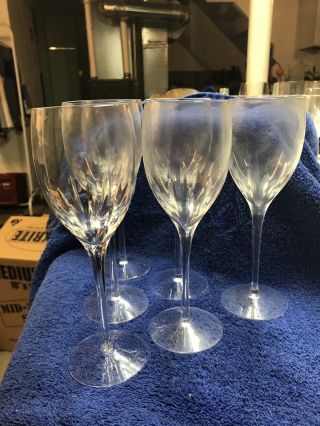 6 Vintage Fluted Wine Lenox Starfire Glasses