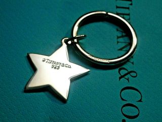 Authentic Tiffany & Co.  Sterling Silver Star Key Ring (ring Sterling Also)