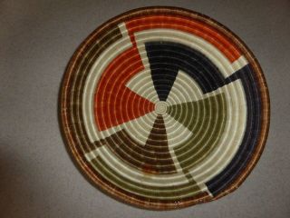Vintage Native American Basket Hopi Indian Coiled Sweetgrass 12 "