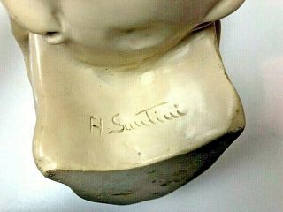 Vintage SKULL Signed A.  Santini,  Italy Heavy 7 lbs,  Sculpture 6 