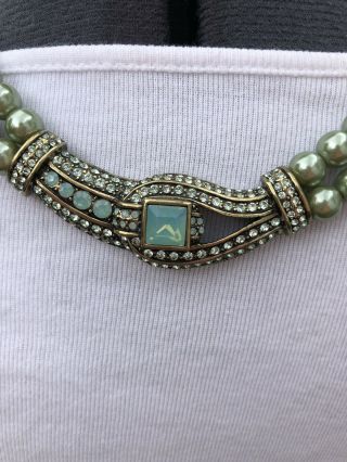 Heidi Daus Vintage,  2 strand green necklace 2