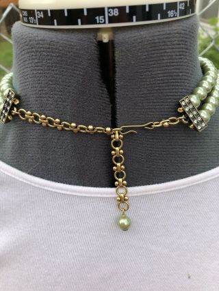 Heidi Daus Vintage,  2 strand green necklace 4