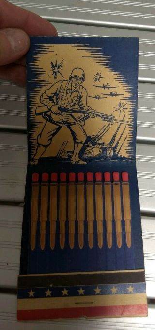 Wwii Us Military Souvenir Of My Part In A Great Show Large Matchbook
