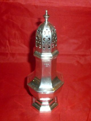 Solid Silver Sugar Caster By The Great Maker Walker & Hall,  Sheffield 1936