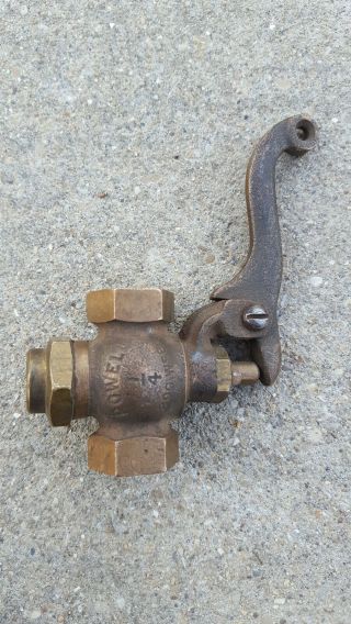 Vintage Powell Steam Whistle Valve 1/4 Threads 200 Wsp