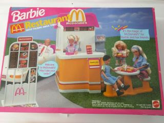 Vintage 90s Barbie Mcdonalds Restaurant Playset Series Toys Rare