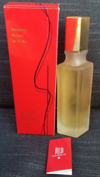 Red Giorgio Beverly Hills Extraordinary Perfumed Dry Oil Mist 3 oz Vintage 1989 2