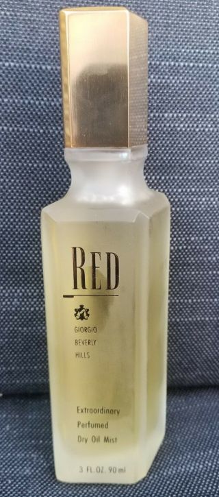 Red Giorgio Beverly Hills Extraordinary Perfumed Dry Oil Mist 3 oz Vintage 1989 4