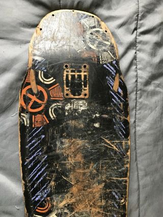 Vintage 1990 Powell Peralta Tony Hawk Medallion Skateboard Deck (Black) 2