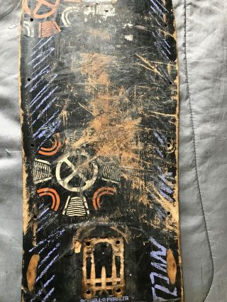 Vintage 1990 Powell Peralta Tony Hawk Medallion Skateboard Deck (Black) 3