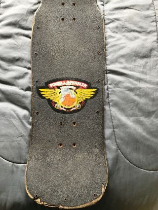 Vintage 1990 Powell Peralta Tony Hawk Medallion Skateboard Deck (Black) 7