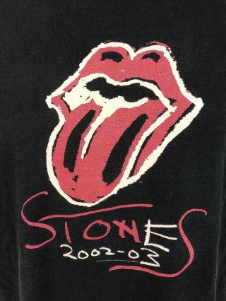 Rare VTG 2002 The Rolling Stones “Satisfaction” Tour S/S T - Shirt Size XL 2