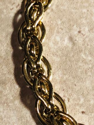 Vintage Estate Designer Marked 10k Solid Yellow Gold Italy Chain Bracelet 7 1/4 