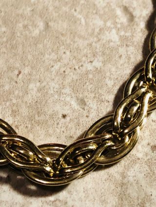 Vintage Estate Designer Marked 10k Solid Yellow Gold Italy Chain Bracelet 7 1/4 