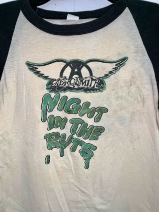 Vintage AEROSMITH 1979 NIGHT IN THE RUTS concert tour t - shirt MEDIUM M RARE ROCK 2