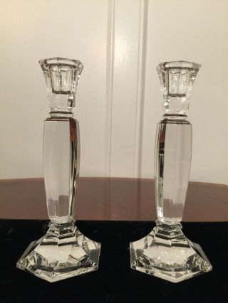 True Vintage Waterford Crystal Classic Taper Candle Holders Candlesticks