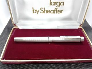 Vintage Sheaffer Targa Sterling Silver Fountain Pen Nib Gold 14k Fine