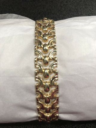 14k Vintage Gold Milor Italy Stampato Bracelet 14.  5 Grams