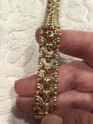 14k Vintage Gold Milor Italy Stampato Bracelet 14.  5 grams 4