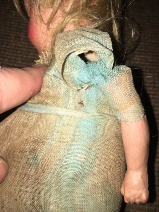 Very rare German? Antique 12” Paper Mache Head Doll 4