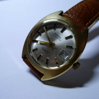MENS VINTAGE MONTINE 25 JEWELS AUTOMATIC,  DATE,  IMMACULATE ORDER,  BOXED 7