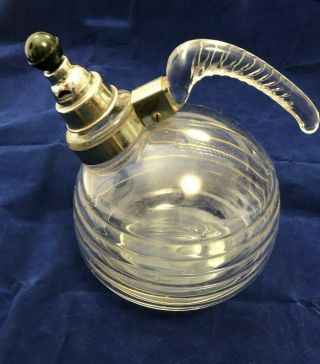 Vtg Rare Glass Handle Range - Tec Glasbake 2qt Whistling Tea Kettle Pot