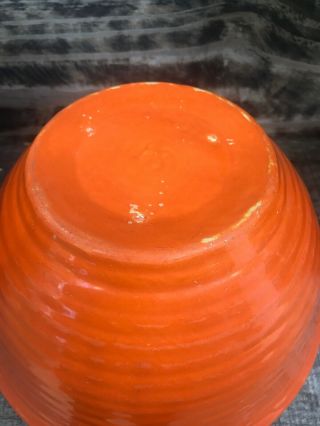 3 Vintage Bauer Pottery Ringware Orange Mixing Nesting Bowls 6 
