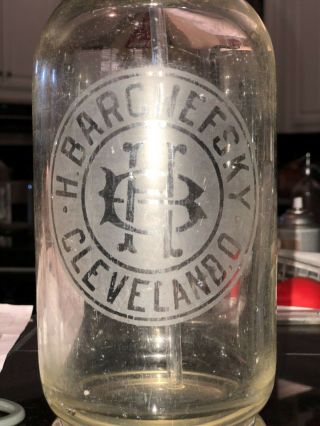 Vintage Seltzer Bottle H.  Barchefsky Cleveland Ohio 1900 