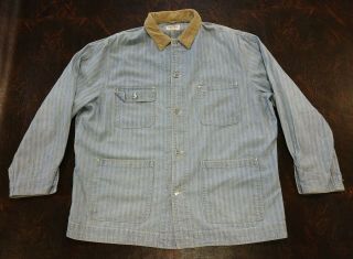 Vintage 1980s Polo Ralph Lauren Herringbone Twill Chore Jacket Xl Made In Usa