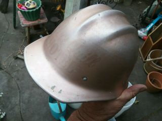 Vintage Bullard Hard Boiled Iron Workers Aluminum Hard Hat 502 Copper Color 10