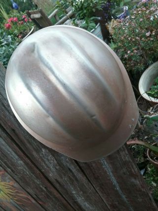 Vintage Bullard Hard Boiled Iron Workers Aluminum Hard Hat 502 Copper Color 6