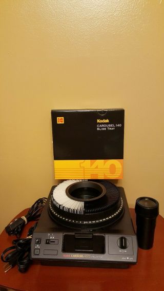 Vintage Kodak Ektagraphic Iii A Carousel Film Projector W/ Lens & Remote