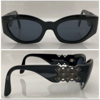 Vintage Gianni Versace Black Medusa Mod 420/s Col852 Sunglasses Rihanna Migos