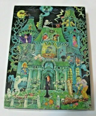 “house On Haunted Hill” Vintage Springbok Complete 100 Piece Puzzle 1973