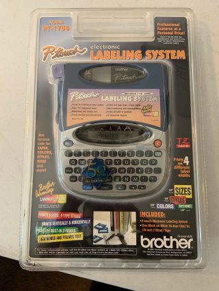 Brother P - Touch Pt - 1750 Label Thermal Printer Nib C.  2001 Vintage 