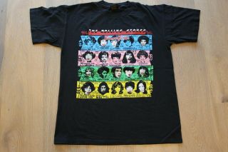 Vintage 1989 The Rolling Stones Some Girls T - Shirt Size Large Black Tee Brockum
