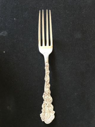 1888 Antique Gorham Sterling Silver Versailles 7 3/4 " Dinner Fork Figural