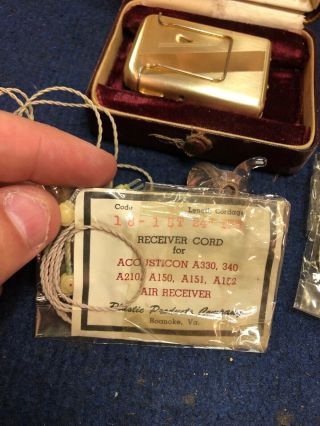 Vtg Acousticon Hearing Aid Transistor Body Mid Century MCM,  - LOOK Rare 2