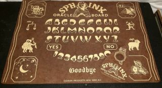 Rare Vintage Sphinx Oracle Ouija Board Cowan Products York N.  Y.  1930s